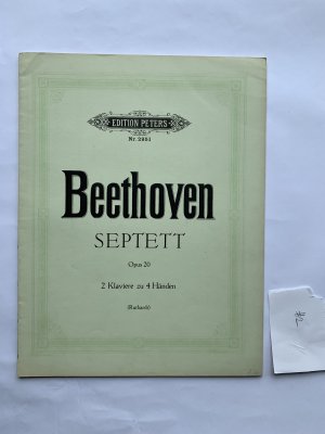 antiquarisches Buch – Ludwig van Beethoven – Septett (Peters 2951) Op. 20