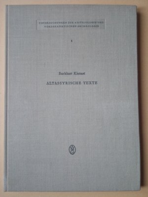 antiquarisches Buch – Burkhart Kienast – Die altassyrischen Texte des orientalischen Seminars der Universität Heidelberg und der Sammlung Erlenmeyer-Basel