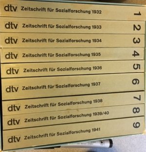 Zeitschrift für Sozialforschung. 1932 - 1941 Reprint; hrsg. vom Institut für Sozialforschung Frankfurt a. M. Hrsg. Max Horkheimer / Repr.: DTV Reprint […]