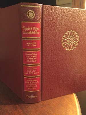 Reader´s Digest Auswahlbücher : Red Fox / Ein Junge namens Bracken /  Die Uhr aus der Seife / Mrs. Pollifax und der Hongkong- Buddha.  13,5x19 cm.