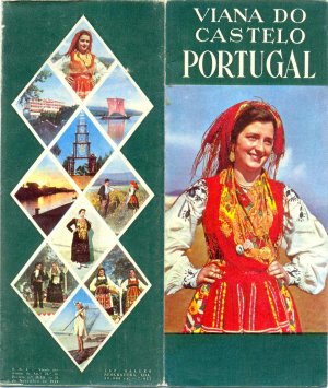 Altes portugiesisches Fremdenverkehrsprospekt (ca. 1960) VIANA-DO-CASTELO