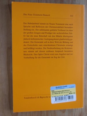 gebrauchtes Buch – August Strobel – Der Brief an die Hebräer - NTD Band 9/2