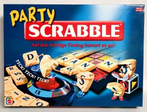 gebrauchtes Spiel – Party Scrabble A22 2004 Mattel - ab 10 Jahren - für 2 Teams - Spieldauer ca. 40 Minuten