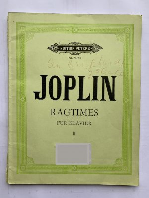 gebrauchtes Buch – Scott Joplin – Ragtimes, Band II (Peters 9678b)