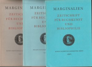 Marginalien - Zeitschrift für Buchkunst und Bibliophilie - 65 Hefte - von 1971-1989