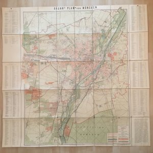 Brunn`s Neuester Plan von München. 1899 - Massstab 1:12500.