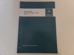 gebrauchtes Buch – Werkstatthandbuch Mercedes PKW 1985 Teil 1 W124 * W126 * W201 Motor 102 & 602