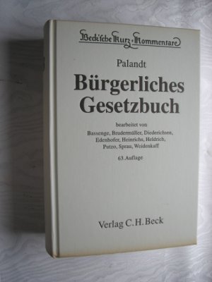 gebrauchtes Buch – Otto Palandt – Bürgerliches Gesetzbuch