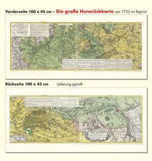 antiquarisches Buch – Homann Erben – Große HUNSRÜCKKARTE 1735 (Plano-Reprint)