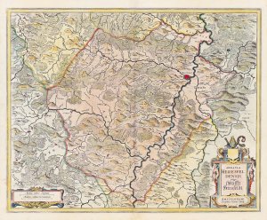 Historische Karte St. Hersfeld in Hessen 1635 (PLANO) - REPRINT