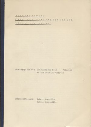 Dokumentation über den Fernsehregisseur Peter Lilienthal (1968)