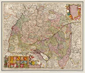 Historische Karte Baden-Würtemberg 1689 (Plano - Reprint)