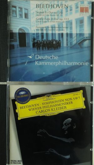 gebrauchter Tonträger – 2 Klassik CDs: Beethoven - Symphonien Nos. 5 & 7 / Beethoven - Septett Es-Dur op. 20 - Große Fuge B-Dur op. 133