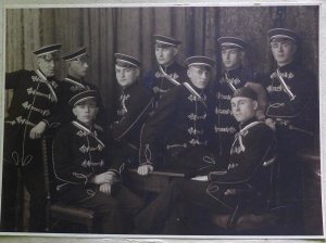 Orig. Foto (Vintage, Gelatinesilber): Burschenschaft, Studentenverbindung, 1920.