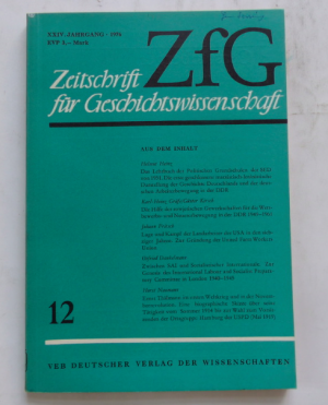 gebrauchtes Buch – helmut heintz + karl-heinz gräfe + günter kirsch + johann fritsch + otfried dankelmann + horst neumann – ZfG - Zeitschrift für Geschichtswissenschaft / nr. 12 - 1976