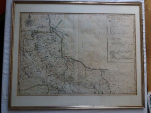 Karte der Niederlausitz altkolorierter Kupferstich - Karte, b. P. Schenk Original 1757 Gebiet: Eisenhüttenstadt, Fürstenberg Crossen, Mühlrose, Guben, […]