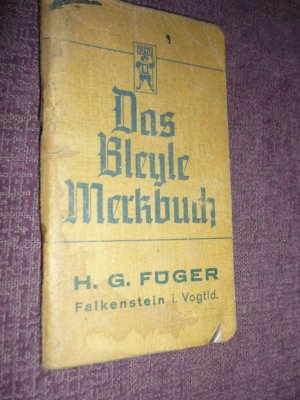 Das Bleyle Merkbuch - H. G. Füger Falkenstein / Vogtland - um 1939