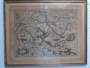 Karte von Mecklenburg, Pommern und Brandenburg, Original altkolorierter farbiger Kupferstich um 1580 Gebiet: Wismar, Süd- Rügen, Colberg, Usedom, Berlin […]