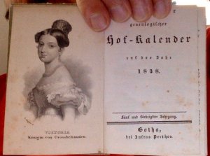 Gothaischer genealogischer Hof-Kalender auf das Jahr 1838. 75. Jahrgang.