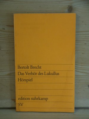 "das verhör des lukullus" hörspiel