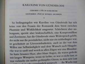 gebrauchtes Buch – Hrsg. Katja Behrens – Frauenbriefe der Romantik -  - mit zeitgenössischen Porträts