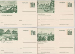 24 alte Postkarten mit aufgedruckten Briefmarken, ungestempelt