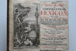 Hübner, J. Reales Staats-Zeitungs- und Conversations-Lexicon, Darinne so wohl die Religionen, die Reiche und Staaten, Meere, Seen, Inseln, Flüsse, Städte […]