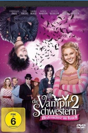 gebrauchter Film – Die Vampirschwestern 2 | Fledermäuse im Bauch, Regie: Wolfgang Groos, Schauspieler: Christiane Paul/Stipe Erceg/Laura Roge u a, D 2014, FSK ab 6, DVD-Video, Dt, UT: Dt | Franziska Gehm | DVD | 90 Min.