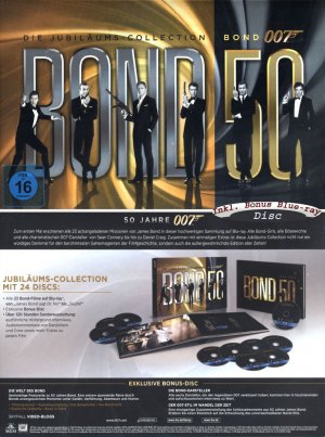 James Bond - Bond 50. Die Jubiläums Collection 1962 - 2012. Box mit 24 Blue-ray Video-Discs