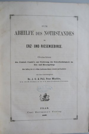 Mischler, Peter. Zur Abhilfe des Nothstandes im Erz- und Riesengebirge. Gutachten des Central-Comité