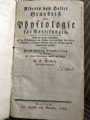 Grundriss der Physiologie für Vorlesungen.