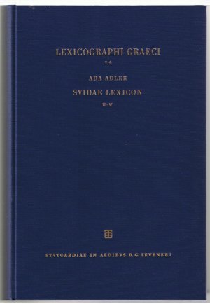 Lexicographi Graeci Vol. I Suidae Lexicon - Pars IV - P-Ps