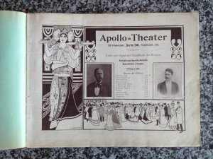 2 Bände): Apollo-Theater. 218 Friedrichstrasse, Berlin SW. - Erstes und elegantestes Rauchtheater der Residenz (um 1900). Renaissance of a Legend. - The […]