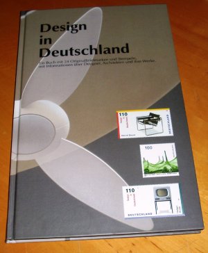 Design in Deutschland - Ein Buch mit 24 Originalbriefmarken und Stempeln, mit Informationen über Designer, Architekten und ihre Werke