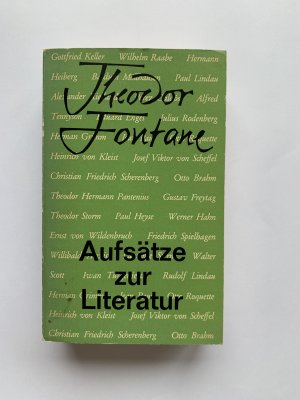 antiquarisches Buch – Theodor Fontane – Aufsätze zur Literatur