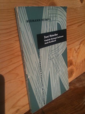 antiquarisches Buch – Hermann Heimpel – Zwei Historiker. Friedrich Christoph Dahlmann, Jacob Burckhardt (Kleine Vandenhoeck-Reihe, Bd. 141)