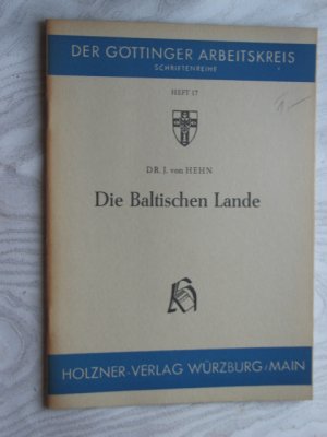 antiquarisches Buch – Dr. J. von Hehn – Die Baltischen Lande