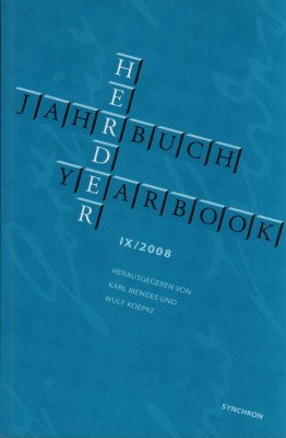 gebrauchtes Buch – Menges, Karl und Wulf Koepke – Herder Jahrbuch / Herder Yearbook IX / 2008.