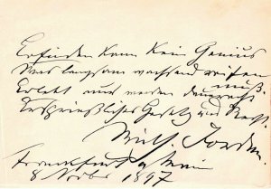 Schriftsteller und Politiker (1819-1904) eigenh. Gedicht mit U.