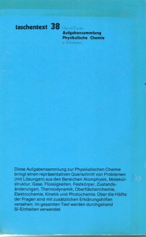 gebrauchtes Buch – Hawes, B W; Davies, N – Aufgabensammlung Physikalische Chemie - In SI-Einheiten