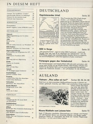 gebrauchtes Buch – Der Spiegel 27. Jahrgang, 1973,  Nr. 4  Vietnam: Furchtbarer Friede