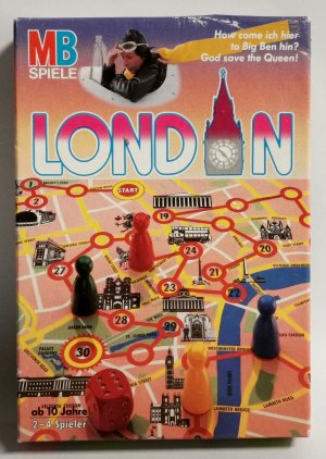 London - beim Städtespiel da tut sich was 1987 MB Spiele - ab 10 Jahren - für 2 - 4 Spieler - Spieldauer ca 30 Minuten