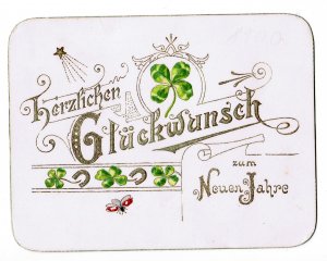 Ganzsache 1898 mit Glückwunschbillet Neujahrs Gruß (mit Kuvert).