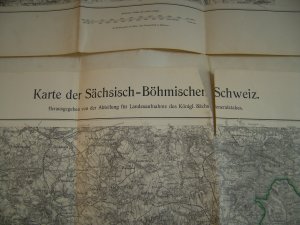 Karte der Sächsisch - Böhmischen Schweiz 1 : 100 000