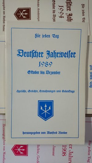 Für jeden Tag. Deutscher Jahrweiser - KONVOLUT 1984-1998