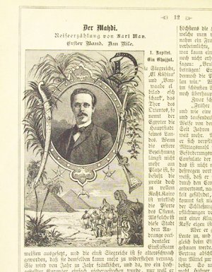 Der Mahdi. Reiseerzählung von Karl May. Erster Band. Am Nile. In: Deutscher Hausschatz in Wort und Bild. 18.Jahrgang komplett. Nr. 1-52.