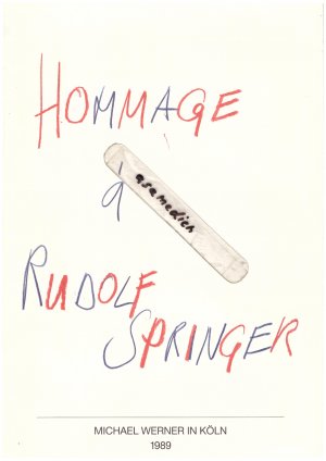 Hommage à Rudolf Springer