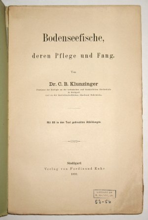 Bodenseefische, deren Pflege und Fang