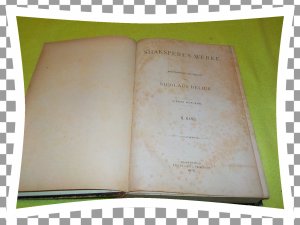 antiquarisches Buch – Nicolaus Delius – Shakspere's Werke. Band I und II (Halbleder-Ausgabe von 1872)