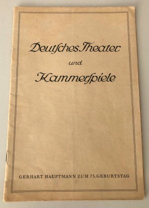 Blätter des deutschen Theaters und der Kammerspiele Heft 5 / signiert von Paula Wessely und Albin Skoda